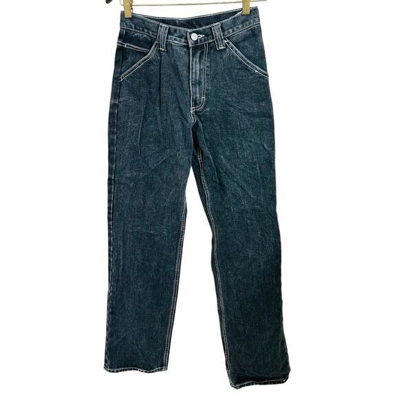 JOHN GALT Black Crispina Low Rise Carpenter Jeans Sz S Straight Leg 26X33 - Picture 9 of 9